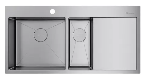 Кухонная мойка Omoikiri Akisame 100-2-IN-L (4973544) нержавеющая сталь